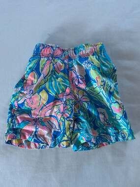 Lilly Pulitzer Boys Capri Trunk Swim Shorts in Surf Gypsea Print